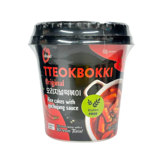 O’Food Cup Tteokbokki Korean Instant Rice Cakes – [Original Gochujang | Pack of 6] – Spicy Street Food Snack, Gluten-Free, Chewy, Quick & Easy Meal 2026.01.10