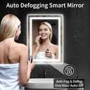 20"x28" LED Bathroom Mirror with Lights, Dimmable, Anti-Fog, Lighted Bathroom Vanity Mirror for Wall, Backlit + Front Lit, Memory Function, Shatter-Proof, Tempered Glass
