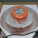 Vintage Plug in Pendant Light Kitchen Island Mid Century Hanging Lamp with Plug in Cord 3-Layer Orange Metal Pendant Light with Wood Accent for Living Room Dining Bedroom Kitchen, Orange, Wood