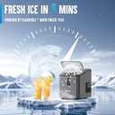 INOVIVA Nugget Ice Makers Countertop – 6 Mins Fast Ice Production, FLASHCHILL™, 26.5 LBS/Day, Self-Cleaning, Compact Portable Design, Ideal for Home, Office & Parties