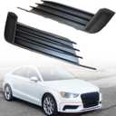 GXARTS 2 Pcs Front Bumper Lower Left and Right Side Grills AU1038141 AU1039141 Compatible with Audi A3 S3 2013 2014 2015 2016 2017 w/o Fog Light Hole
