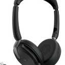 Jabra Evolve2 65 Flex Wireless Stereo Headset - Bluetooth, Noise-Cancelling ClearVoice Technology & Hybrid ANC - Certified for Microsoft Teams - Black (USB-C Dongle)