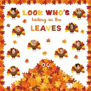Containlol Fall Thanksgiving Bulletin Board Set Autumn Harvest Classroom Decorations Cutout for Door Wall School Supplies(Colorful,Small Turkey)