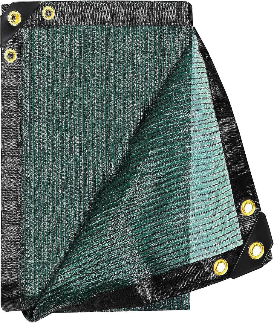 E.share 70% Green Colored Shade Cloth 20ft x 36ft Sun Shade Netting with Grommets, Breathable UV Block Balanced Shade for Garden Plants Patio Pergola Chicken Coop Kennel