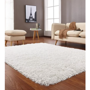  60" x 85" Soft Shag Faux Fur Area Rug Warm Floor Rugs, Non-Slip Plush Fluffy Comfy Furry Fur Rugs Babys Care Crawling Carpet for Bedroom Living Room, White