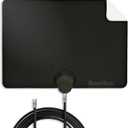 Channel Master FLATenna - Indoor Digital HDTV Antenna, 12' Coaxial Cable, Superior Reception Range & Signal Reliability, Supports 4K Smart TVs, OTA Broadcast & NextGen TV, Easy Install
