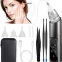 Ear Wax Vacuum Removal Kit with Carrying Case, 6 Levels Electric Strong Suction Ear Vacuum Wax Remover, USB Charge Ear Vacuum Cleaner, Ear Wax Suction Remover Device for Adults and Kids, Black