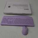 Ergonomic Keyboard and Mouse Combo - Full Size Keyboard Cordless with Palm Wrist Rest Ergonomic Mouse Wireless for Windows Computers Laptops - Light Purple (Upgrade)