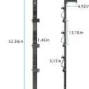 Trimmer Rack, 3 Place Heavy Duty Weedeater Rack for Walls, Open and Enclosed Trailers with Locks, Black Steel