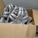 ECCPP Silver 13" Wheel Cover Corrosion-Free & Sturdy 4PCS OEM Replacement Full Heat & Impact Resistant Grade