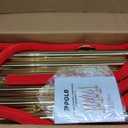 6 Pack Gold Stanchions and Velvet Ropes Set, Stainless Steel Crowd Control Barriers, 4Pcs Red Carpet Ropes and Poles for Party Supplies,Photobooth Accessories, Prom,Birthday,Business,Wedding, Museums