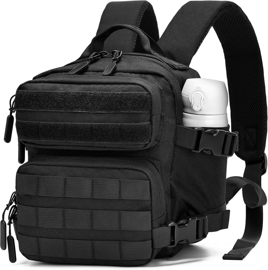 9L Mini Backpack for Men and Women, Small Backpack for Gym Hiking Travel Sports Running (Black)