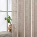 MIULEE Natural Linen Curtains 84 Inch Length 2 Panels for Bedroom Living Room, Soft Linen Textured Window Drapes Semi Sheer Light Filtering Back Tab Rod Pocket Farmhouse Modern Burlap Look Decor