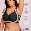 OEAK Womens Wireless Jelly Bra Plus Size Supportive Seamless Bras Full Coverage Push Up Comfortable No Underwire Tshirt Bras