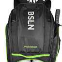 Pickleball Bag - Large Pickle Ball Sports Backpack with Padded Paddle Pockets & Large Bottom Sack for Shoes - Hanging Fence Hook, Storage Compartments for Laptop, Insulated Water Bottle 