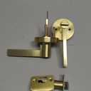 Leydebong 1 Pack Gold Door Handles Interior, Brushed Gold Door Knobs, Heavy Duty Door Levers for Bath/Bedroom, Reversible for Right/Left Handed Doors (Satin Brass)