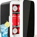 Antarctic Star 10L Compact Mini Fridge, 2.6 Gal Portable Small Refrigerator
Small Desktop Fridge with AC/DC Adapters, Cosmetics Cooler for Beverage, Food, Skincare, Bedroom, Office, Dorm, Black