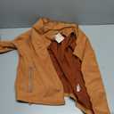 BTFBM Womens Faux Suede Jackets Dressy Spring Summer Clothes 2025 Lapel Long Sleeve Open Front Cropped Outerwear Coats (M, Solid Brown)