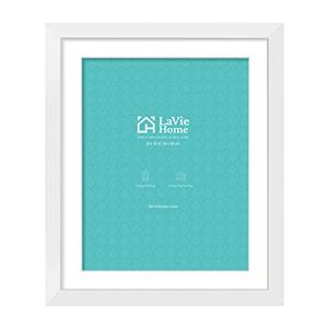LaVie Home 21x 25 Poster Frame White, Display Pictures with Mat or Without Mat, Stable and Sturdy Picture Frame and Polished Plexiglass, Horizontal and Vertical Format of The Wall（1 Pack）