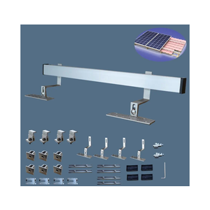 Solar Panel Mounting Bracket Kit System to Metal Roof Sloped or Flat Pitched Tile Shingle Roofs for 1-2pcs Solar Panels with End Cap