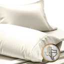 TEXAS LINEN CO. Luxury Egyptian Cotton King Pillow Cases Set of 2-1000 Thread Count Pillowcases for Sleeping, Silky Soft, Cooling Pillow Cover, Extra Long Staple Hotel Quality Pillow Cases - Ivory