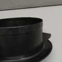 Hon&Guan 6 Inch Soffit Exhaust Vent, 6‘’ Round Air Vent Cover with Built-in a Fly Screen for Bathroom Office Home, Black