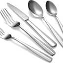 40 Piece Heavy Silverware Set, Premium Stainless Steel Flatware Set for 8, Mirror Polished Dishwasher Safe Kitchen Cutlery Sets, Durable Eating Utensils Dinnerware Include Fork Spoon Knife