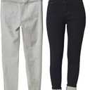 Yehopere Women's Winter Fleece Lined Jeans Slim Fit Warm Skinny High Waist Denim Jean (Black Formal)