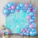 Shimmer Wall Backdrop Blue Wall Panels 24Pcs Square Sequin Shimmer Wall Backdrop Decoration for Birthday Party,Wedding, Anniversary