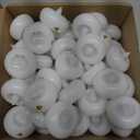 Homemory 48Pack 2 Flameless Led Floating Candles, 200 Hour Plastic Battery Operated Flickering Waterproof Tealights for Cylinder Vases, Centerpieces at Wedding, Party, Pool, Holiday (White Base)