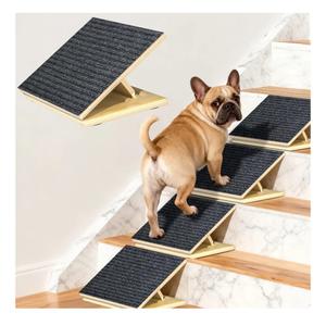 TNELTUEB 3 Pack Upgraded Dog Ramps for Stairs, Adjustable Stair ramp for Dogs,Portable Dog Stairs with Mat for Small Dogs and Cats, Non-Slip Pet Steps for Elderly or Injured Pets