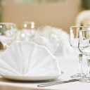 Utopia Home [24 Pack, White] Cloth Napkins 17x17 Inches, 100% Polyester Hemmed Edges, Washable and Reusable Ideal for Parties, Weddings and Dinners