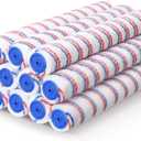 Leumoi 12 Pcs 18'' Paint Roller Covers Bulk Microfiber Refill Roller Cover with End Caps Painter Lint Free 18 Inch Paint Kit Home Repair Tools for Most Types of Surfaces(1/ 2" Nap)