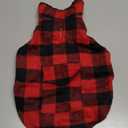Malier Winter Coat for Dogs - Classic Plaid Fleece Cold Weather Jacket With Pocket, Windproof Warm Vest Clothes for Small Medium Large Dogs (Red, Medium)
