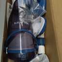 Pool Vacuum for Above Ground Pool with a Telescopic Pole, Running time up to 1H, T403 Handheld Rechargeable Pool Cleaner with Powerful Suction up to 18.5 gallons/min, Ideal for Leaves, Debris (Blue)