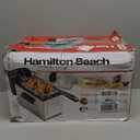 Hamilton Beach 35032 Professional Style Electric Deep Fryer, Frying Basket with Hooks, 1500 Watts, 3 Liters, Stainless Steel