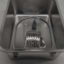 Stainless Steel Litter Box with Metal Lid and Scoop - Enclosed Metal Litter Box for Large Cats, Rust-Resistant, Odor-Control, Easy to Clean, Durable & Long-Lasting with Round Edge (L) (L:17.7"x13.8"x11.8")