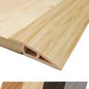 1/2" to 3/5" Height Threshold Ramp - Rubber Floor Transition Strip, Door Strip, Wheelchair Ramp, Carpet to Tile (Raw Timber Tone, 80 Inches)