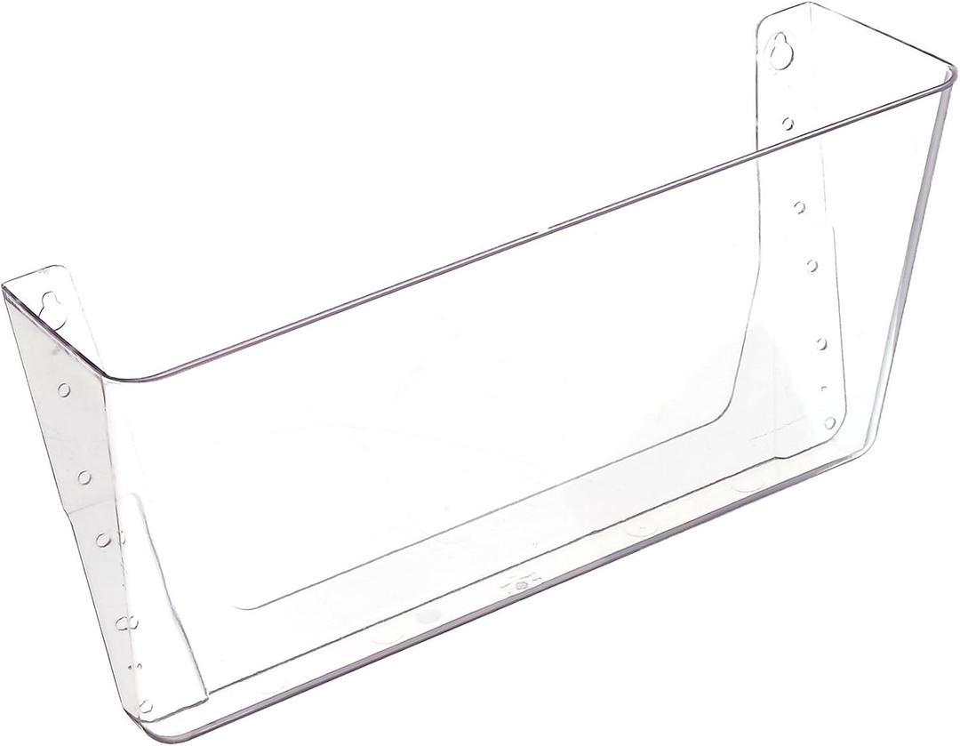 Deflecto Wall Pocket, 1 Compartment, 13 x 4 x 7", Clear