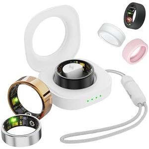 Smart Ring for Women Men, Health Fitness Tracker Rings, IP68 Waterproof, Long Lasting Batteries Sleep Ring with Charging Case and Protector, Remote Photography, No App Fees (Black, 10#)
