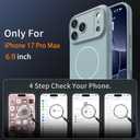 Magnetic for iPhone 17 Pro Max Case, [Matte Solid Color] [Full Camera Protection] Protective Case for iPhone 17 Pro Max - Slate Gray