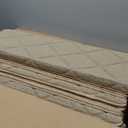 MBIGM Bullnose Non-Slip Stair Treads w/Reusable Adhesive 14 Pack 9.5" x 30" Wooden Steps Protection - TPU Backing with Steel Reinforcement - Anti-Slip Solution Basketweave Beige Non Slip Stair Tread