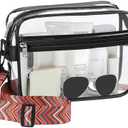 BAGAIL Clear Bag Stadium Approved Crossbody Shoulder Messenger Clear Purse with Adjustable Strap