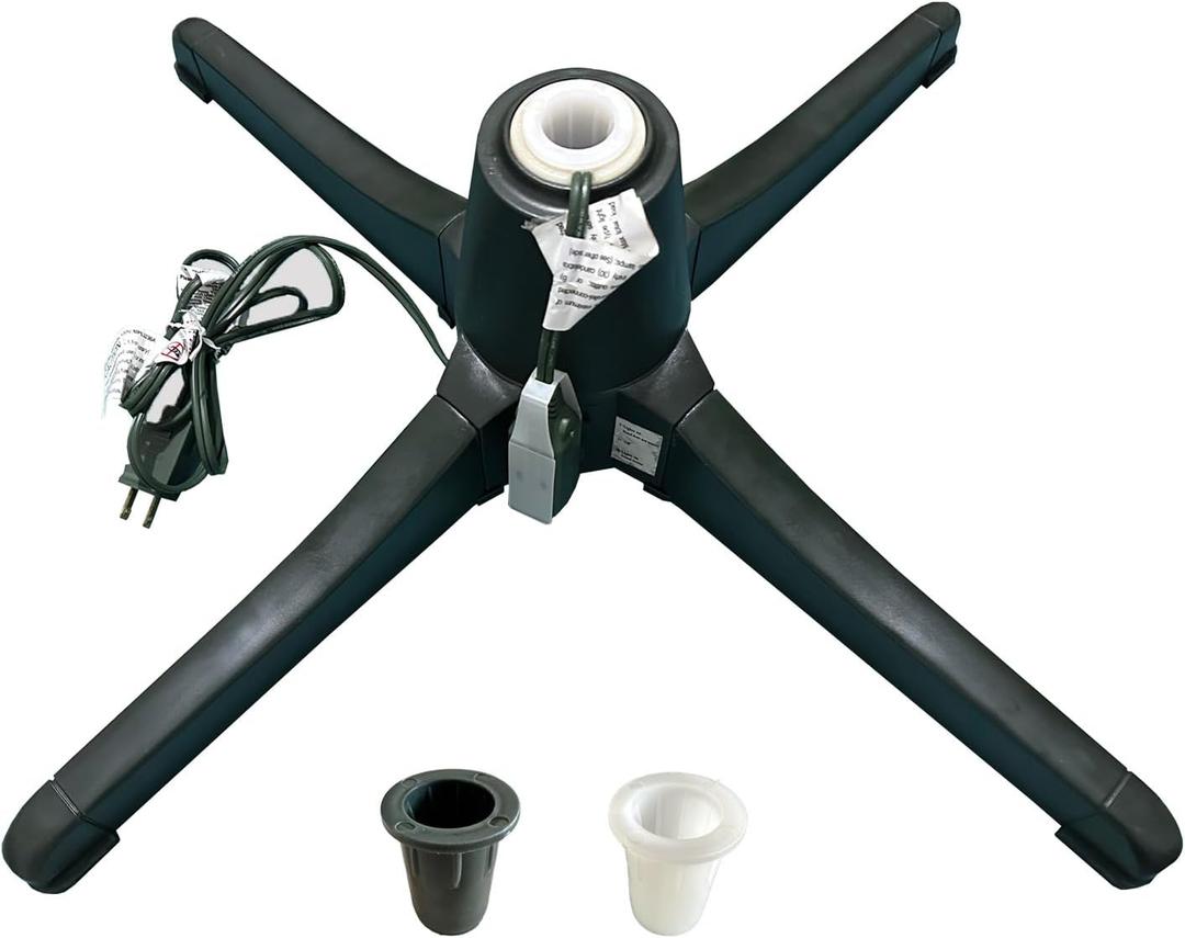 Rotating Christmas Tree Stand, 360-Degree Rotating Adjustable Tree Stand for up to 7.5ft Tall and 80lbs Rotating Christmas Tree Stand with Adjustable Remote Control (with Remote Control)