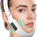 Intelligent Electric Double Chin and V-Shaped Face Machine with 8 Modes & 15 Adjustable Intensities - Women's V-Face Device (White)