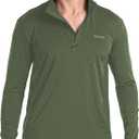 Men Quarter Zip Pullover Sun UV Protection Long Sleeve Fishing Golf Outdoor Running UPF 50+ T-Shirts QYY2304 S