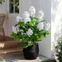 2 Pack Large Faux Hydrangea Plants UV Resistant Fake Plastic plantas Flowers Trees Indoor Outdoor Realistic Floor Plants Artificial Tree for Home Porch Garden Office Porch Patio Front Bonsai Decor, Size: 26 IN