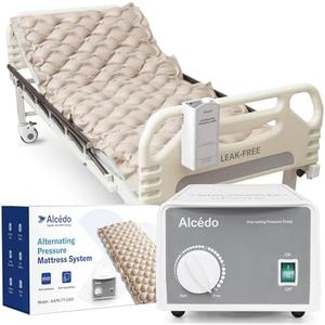 Alcedo Alternating Air Pressure Mattress Pad for Bed Sore and Ulcer Prevention, Hospital & Home Use Medical Mattress Topper for Bedridden Patient, Adjustable Ultra Quiet Pump and Waterproof Cushion