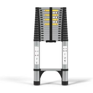 JADDUO Telescoping Ladder, 20.3 FT, Rectangular, Heavy Duty, Silver