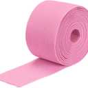 MECCANIXITY Twill Wide Elastic Band Double-Side 2 inch Flat 4 Yard Woven Elastic Band Knit Elastic Spool Heavy Stretch Strap Pink for Sewing, Waistband